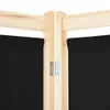 vidaXL 6-teiliger Raumteiler Schwarz 240 x 170 x 4 cm Stoff Produktbild-Vorschau 4