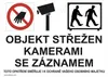 "Objekt střežen kamerami se záznamem" - 210x148 mm Náhled obrázku produktu 1