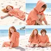 CalmyBEACH Frottee Badeponcho Kinder Bademantel  - Peach Produktbild-Vorschau 4