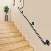 3x Retro Wasserrohr Handlauf 3m Rustikaler Kohlenstoffstahl Produktbild-Vorschau 8