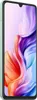 A smartphone with a colorful abstract wallpaper on its screen, shown from a side angle. Podgląd zdjęcia produktu