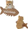 Gartenfigur Dekofigur Katze Willkommen Produktbild-Vorschau 5