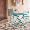 sweeek - Klappbarer Bistro-Gartentisch aus Stahl 70 x 70 Produktbild-Vorschau 3