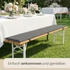 Bierbankauflage Filz S 2er Set Grau 170x23x1cm Produktbild-Vorschau 2