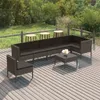vidaXL 8-tlg. Garten-Lounge-Set mit Auflagen Poly Rattan Produktbild-Vorschau 10