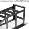 Close-up view of a black metal ramp structure, highlighting its sturdy construction. Podgląd zdjęcia produktu