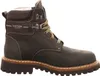 A single black leather boot with tan laces and stitching, shown from the side against a white background. Voir les images du produit