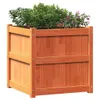 vidaXL květináč vosk hnědý 60x60x60 cm masivní borovicové Náhled obrázku produktu 4