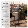 tectake® Aluminium-Bistrotisch Viktor wetterfest, klappbar Produktbild-Vorschau 2