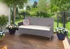 panca da giardino a 3 posti in poly-rattan Halden, panca ~ Anteprima dell’immagine prodotto 5