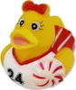 Gummiente als Cheerleader "rotes Trikot" - ca. 5 cm Produktbild-Vorschau 1