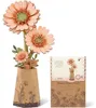 Gerbera Orange – Rowood, Holzblume 3D-Puzzle DIY Holzmodell Produktbild-Vorschau 1