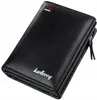 A black leather wallet is shown against a white background. Podgląd zdjęcia produktu