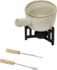 Porzellan-Fondue mit Brenner 450 ml + 2 Gabeln Produktbild-Vorschau 5