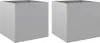 vidaXL Pflanzkübel 2 Stk. Silbern 42x40x39 cm Verzinkter Produktbild-Vorschau 1