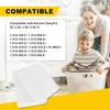 A mother and child are smiling while doing laundry, with a white microfiber cloth in the foreground. Produktbild-Vorschau