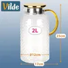 Vilde | Dzbanek szklany 2 l z pokrywką - Duży dzbanek na Podgląd zdjęcia produktu 5