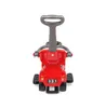 A red toy car with a push handle, shown from the back on a white background. Anteprima dell’immagine prodotto