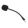 A black microphone with a foam cover and a 3.5mm jack on a white background. Podgląd zdjęcia produktu