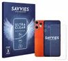 A product box and a smartphone with a screen protector are displayed. Produktbild-Vorschau