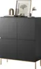 Selsey Bemmi - Highboard 4-türig Schwarz mit goldenen Produktbild-Vorschau 4
