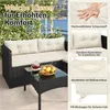 Yaheetech 2-in-1 Gartenmöbel Set aus Polyrattan, inkl. Sofa Produktbild-Vorschau 7