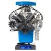 A model of a Ford Mustang V8 engine on a black base with a blue stand. Produktbild-Vorschau