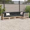 vidaXL 5-tlg. Garten-Sofagarnitur Massivholz Kiefer Produktbild-Vorschau 3
