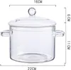 Glastopf Hitzebeständig,Glaskochtopf,mit Deckel 1,9L Produktbild-Vorschau 2