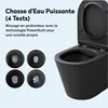 doporro WC Suspendu Gris Noir Mat Cuvette Céramique Voir les images du produit 5