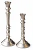 2er Set Tischkerzenständer Kerzenleuchter Metall Silber H21/31cm Produktbild-Vorschau