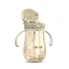 A baby bottle with a straw and handles, shown against a white background. Produktbild-Vorschau