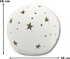 Keramik LED Kugel mit Sternen weiß 18 x 16cm Dekokugel Produktbild-Vorschau 4