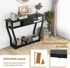 COSTWAY Stolik konsola z szufladą i półką, stolik boczny do Podgląd zdjęcia produktu 5