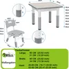 XMTECH 60 × 60 cm detský stôl s 2 stoličkami detská sedacia Náhľad obrázku produktu 2