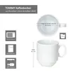 6er Set Tommy Kaffeebecher 220ml weiß Porzellan 6 Personen Produktbild-Vorschau 5