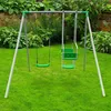 3-Sitzer Gartenschaukel für Kinder - Stahl, grün - outdoor Produktbild-Vorschau 2