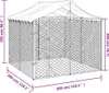 vidaXL Chenil d'extérieur avec toit argenté 3x3x2,5m Acier Voir les images du produit 13