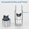 Two parts of a shower head holder are shown against a light gray background. Produktbild-Vorschau