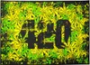 PSYWORK Schwarzlicht Stoffposter Neon "420", 1,0x1,4m Produktbild-Vorschau 1
