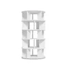 A tall, white, multi-tiered rotating shelf unit. Podgląd zdjęcia produktu