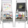 3-in-1-Kinderstaffelei mit Kreidetafel, Whiteboard und Produktbild-Vorschau 1