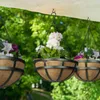 Relaxdays Blumenampel 3er Set, Kokoseinlage, HxD: 50x31 cm, Produktbild-Vorschau 2