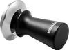 A black and silver coffee tamper with a black handle and silver base, set against a white background. Produktbild-Vorschau