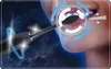 A close-up of a person's mouth and teeth being brushed by an electric toothbrush, with futuristic graphics and a starry background. Náhled obrázku produktu