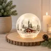 formano LED Deko-Kugel Winterhaus 15 cm Glas drehend Timer Produktbild-Vorschau 9