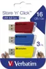 VERBATIM USB 3.2 Disk 16 GB Sada 3 diskov Storen Click, Náhľad obrázku produktu 13