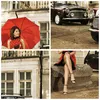 Bilder auf glas - Attraktiv Frau Spaziergang Regenschirm - Produktbild-Vorschau 8