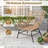 Sedia da giardino COSTWAY in polyrattan resistente alle Anteprima dell’immagine prodotto 4