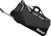 A black and gray duffel bag with wheels and handles, against a white background. Voir les images du produit